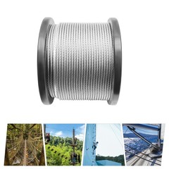 1/4″ 7*19 Stainless Steel Cable – 200FT T304 Wire Rope 22kn Breaking Force SALE!