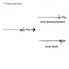 HD Medical Surgical Endoscope Φ2.9mm/4mm 302mm 0° 30° With Sheath Work Element