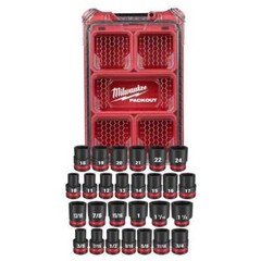 Milwaukee SHOCKWAVE 1/2” Impact Duty Socket MM PACKOUT Set – 27 PC 49-66-6804