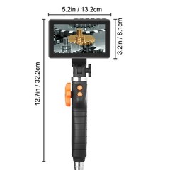 Borescope Endoscope Two-Way 180° Articulating 5″ IPS 8X Zoom 6.4mm Lens