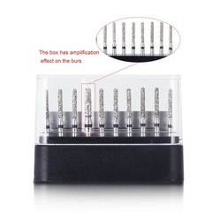 AZDENT Dental Bur Diamond Burs FOOTBALL Multi-Use FINE RED Polishers 10PCS/PACK