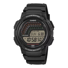 Casio WS-1800-1AV Digital Sport 100M WR Alarm LED Backlight Stopwatch Dual Time