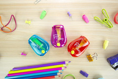 Office Pencil Sharpener, Manual, One Assorted Color, Twist-n-Sharp, Kids, Boys,