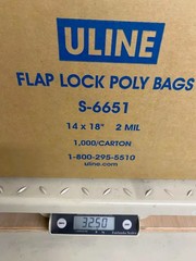 Uline Flap Lock Poly Bags – 2 Mil, 14 x 18″