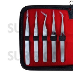 10 Pcs Set of Watch Maker Forceps Tweezers with Fine Point Surgical German Grade