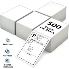 10000x 4″ x 6″ Fanfold Direct Thermal Shipping Labels for Zebra & Rollo Printers
