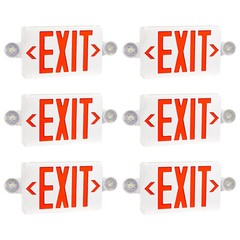 Red LED Exit Sign & Emergency Light – Dual LED Lamp UL-94 Fire Resistance light