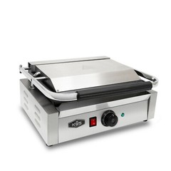 KWS PM-17 Electric Commercial 1700W Panini Grill with Grooved Plate 13.5″x 9.25″
