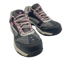 Skechers Work Steel Toe Women’s Size 11 Shoes Memory Foam Pink Black Gray