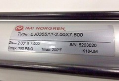 Norgren EJ0355A1-2.00 X 7.500 Used Cylinder 2″ Bore x 7-1/2″ Stroke