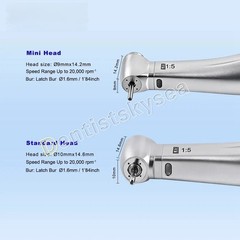 Dental 1:5 E-Type Contra Angle Standard Head Ceramic Bearing LED Push Button