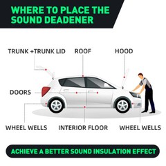 22SQFT Sound Deadener Car & Home Insulation Heat Shield Dampening Self-Adhesive