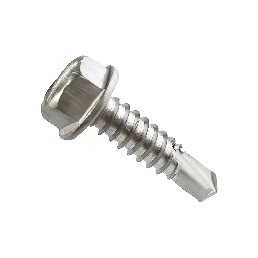 #6 Hex Washer Head Self Drilling Sheet Metal Tek Screws 410 Stainless Steel