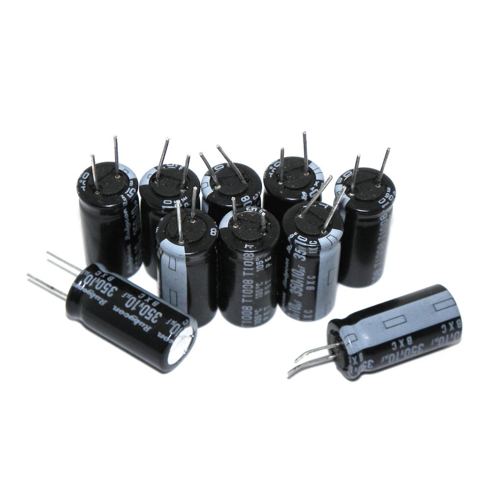 10x 10UF 350V RUBYCON Electrolytic Capacitors 350V10UF 10×20 mm