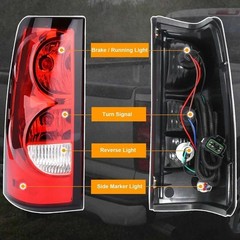 Tail Lights Assembly Compatible with 2003-2006 Chevy Silverado 1500 2500 1500HD
