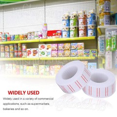 600PCS/Roll White Price Paper Tag Sticker Gun Labels Refill Ink Roll For MX 5500