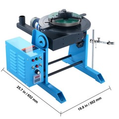 VEVOR 50KG Rotary Welding Positioner 0-90° Positioning Turntable Table 0.5-6RPM