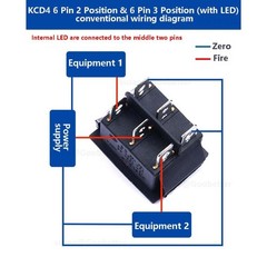 2 3 Position Rectangular Rocker Switch Latching On Off 2/3/4/6 Pin 250V 16A