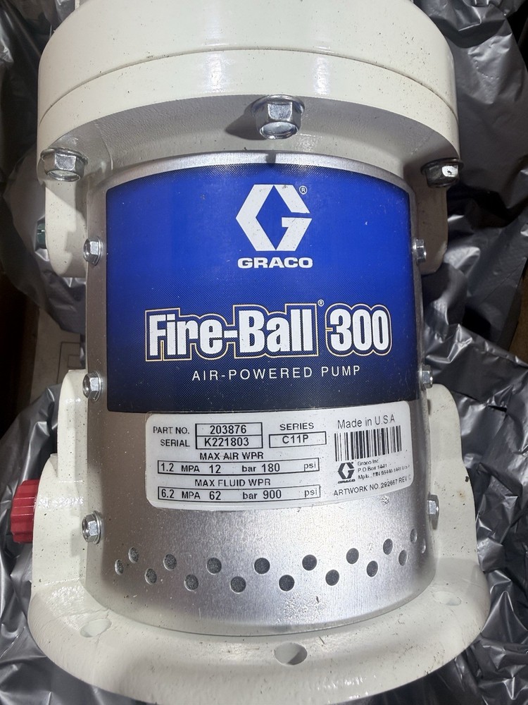 Graco Fire-Ball 300 Air-Powered Oil Pump 5:1 900 PSI MPN 203876