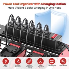 [2025 Upgraded] Power Tool Organizer Wall Mount with Charging Station, [5-Lay…