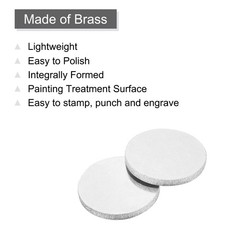 Stamping Blank Brass Round DIY Crafts Tags Silver, 15mm/0.6″, Pack of 12