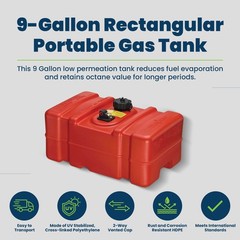 Scepter 9 Gallon EPA and CARB Certified OEM Portable Gas Can with Hard Cap