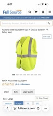 Radians SV99-M2ZGSFR FR Hi-Vis Yellow/Gray Safety Vest Size 2X