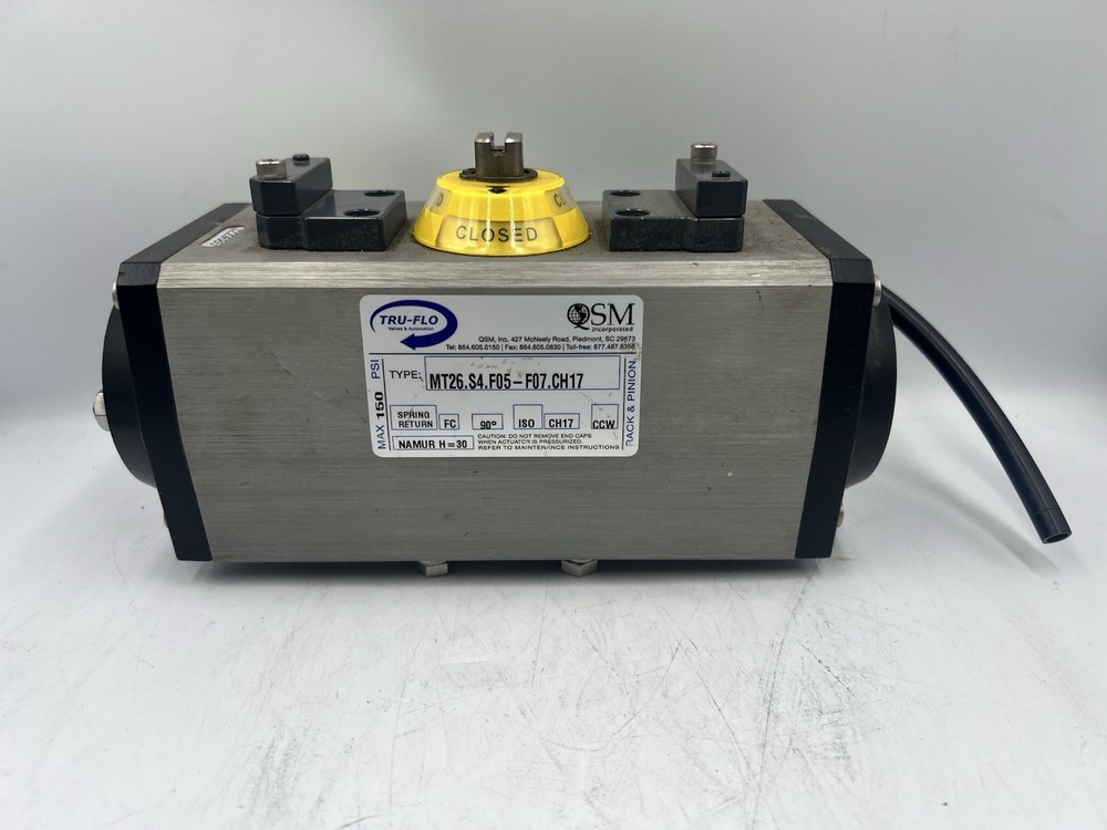 New NOS SM Tru-Flo MT26.S4.F05-F07.CH17 Pneumatic Actuator