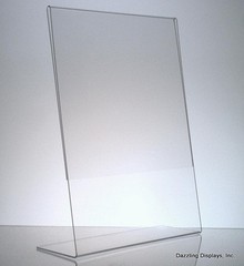 Dazzling Displays 10 Acrylic 8.5″ x 11″ Slanted Picture Frame Holders