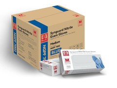 Intco Synguard Blue Nitrile Exam Gloves Medium 1000 Count Latex Free