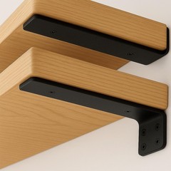 Floating Shelf Bracket 6 Inch of 4 Pack Heavy Duty Shelf Brackets Black Coated M
