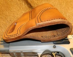Gary C’s OWB Avenger LEFT HAND Leather HOLSTER EAA Witness FS Steel WITH RAIL