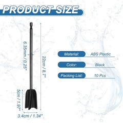 10Pcs 8.7″ ABS Plastic Silicone Resin Mixer Paddle, Black