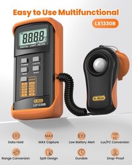 Dr.meter LX1330B Digital Illuminance Light Meter, 0-200,000 Measurement Range…