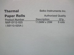 NAP-0112-025 SEIKO 112MMX25M FACTORY BOX OF 5 ROLLS