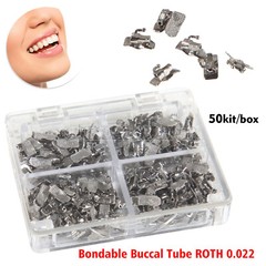 50 Kits Dental Bondable Non-Convertible Single Roth 022 Buccal Tube X