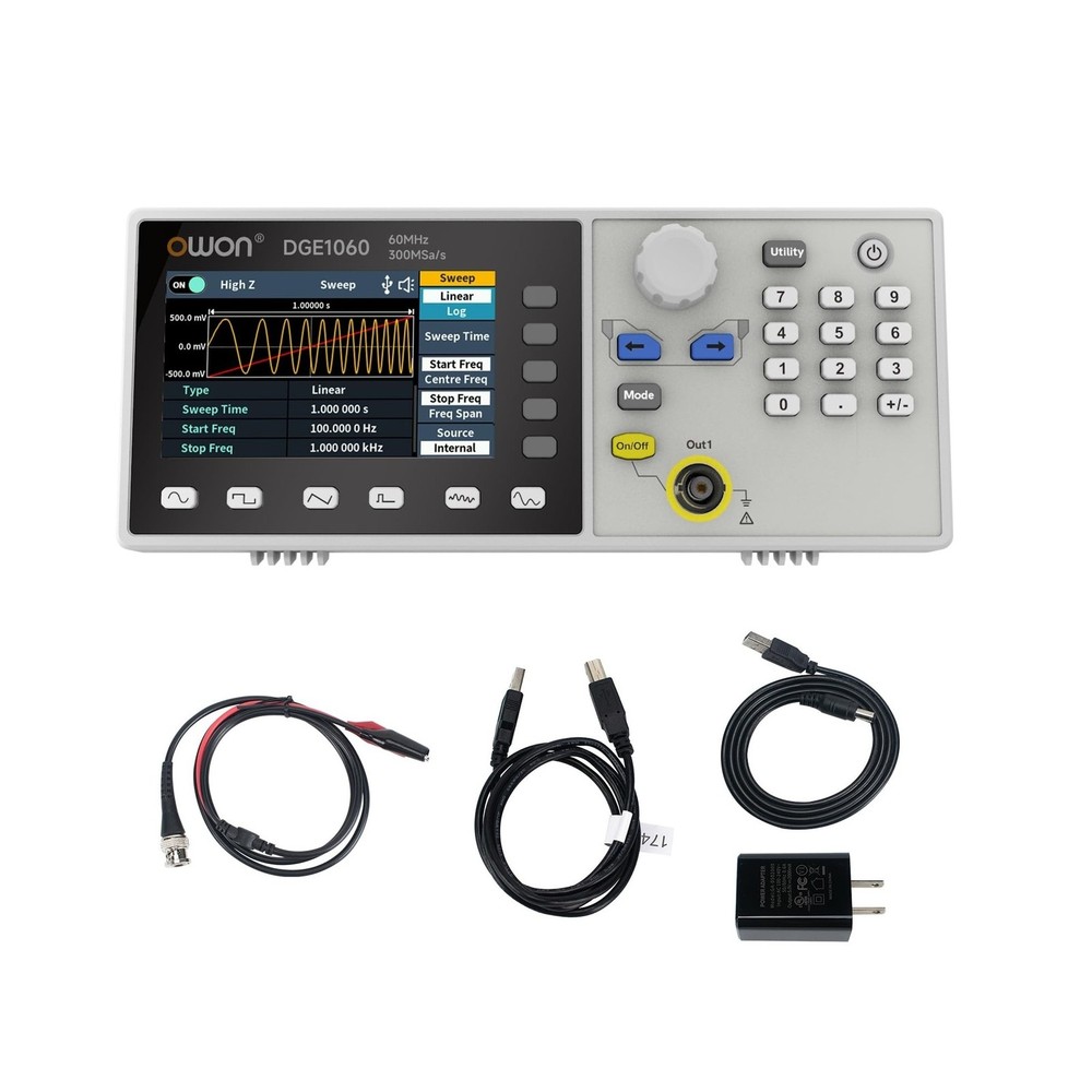 OWON Waveform Generator, 60MHz Bandwidth,300MSa/s Sampling Rate, 14 bits Vert…