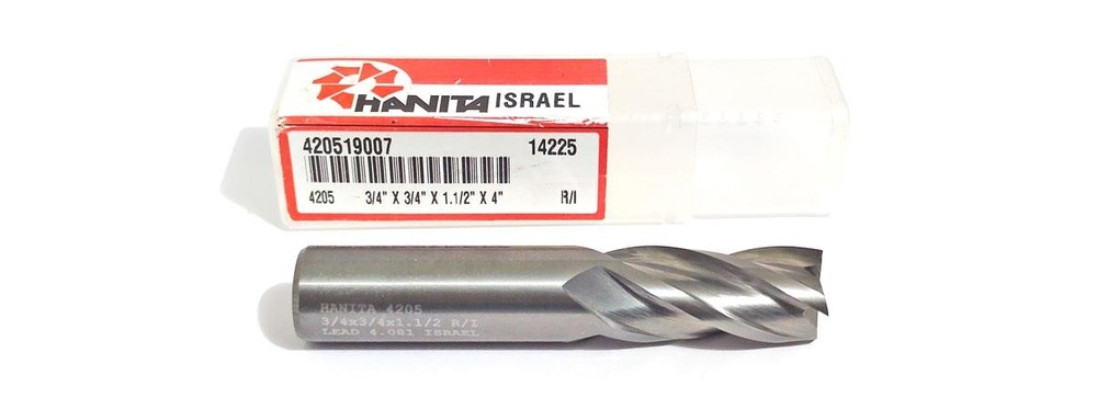 Solid Carbide End Mill 3/4″ (.750″) 4 Flute Hanita 420519007