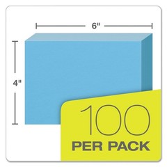 Oxford 7420BLU 4″ x 6″ Unruled Index Cards – Blue (100/PK) New