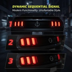 Rear Brake Signal Lamp LED Clear Tail Lights Assembly 2005-2009 Pair