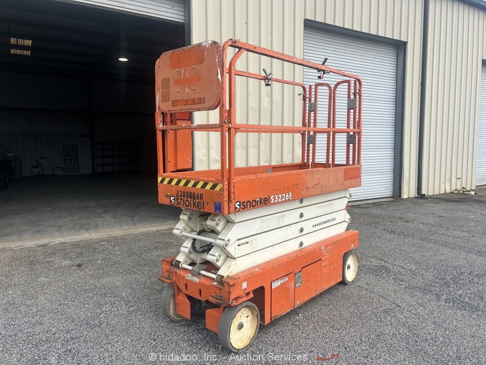 2019 Snorkel S3226E 26′ Electric Scissor Lift Man Aerial Work Platform bidadoo