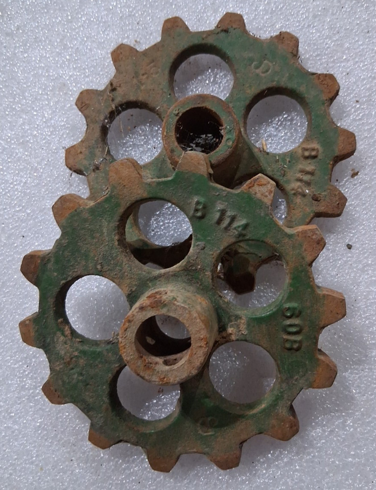 Antique Gears / Cogs Stamped JD B 114 – 60B Unsure of Machinery They Are Off Of