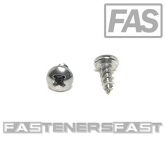 (100) #8 x 3/8 Stainless Steel Phillips Pan Head Sheet Metal Screws Type A