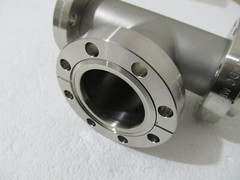MDC Conflat CF 3.38″ 3-3/8″ Tee 2 Rotatable Flanges Stainless Steel Vacuum – NEW