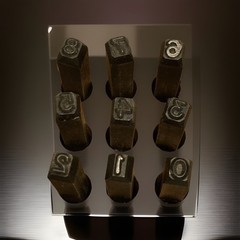 Young Bros. 3/16 in Steel Figure Stamp Punch Set w/ Wood Holder