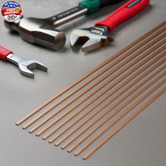 15pcs Brazing Rods AWS BCuP-5 15% Silver Solder Phos Copper Brazing Alloy Flat W