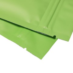 100pc Matte Flat Green Both Sides Metallic Mylar Zip Lock Bags 10x15cm 4x6in