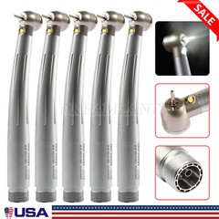 1-10 SELF-POWER E-Type Dental High Speed LED Handpiece Standard Head Push 2/4H