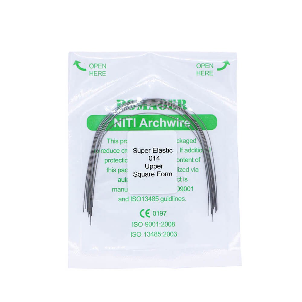 1×Dental Orthodontic Super Elastic Niti Round Arch Wire Square Form 014 Upper