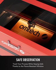 OMTech 50W 12×20 CO2 Laser Engraving Cutting Engraver Cutter with Water Chiller